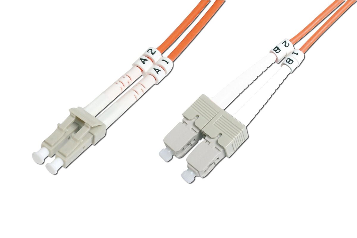 BC-FO-5LCSC-10 Beek LC-SC Fiber Optik Patch Kablo, 10 metre, Multimode, 3.0mm Duplex, 50/125, OM 2, LSZH - Görsel 1