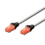 BC-U6050-CO Beek CAT6 U/UTP Cross Patch Kablosu, AWG 26, 5 metre, gri renk, koruma kılıfı siyah renk