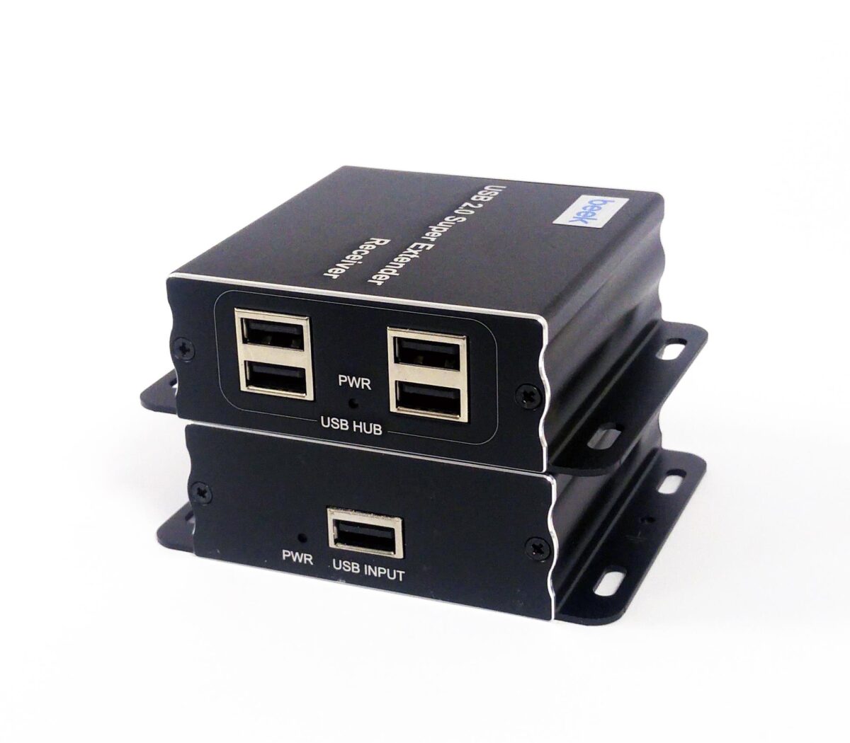 Beek BS-EXT-HD-60-Usb4 Cat 5 Usb 2.0 Sinyal Uzatma Cihazı Alıcı Ve Verici Birim 4 Port Usb 2.0 Hub 60 Metre Alüminyum - Görsel 1