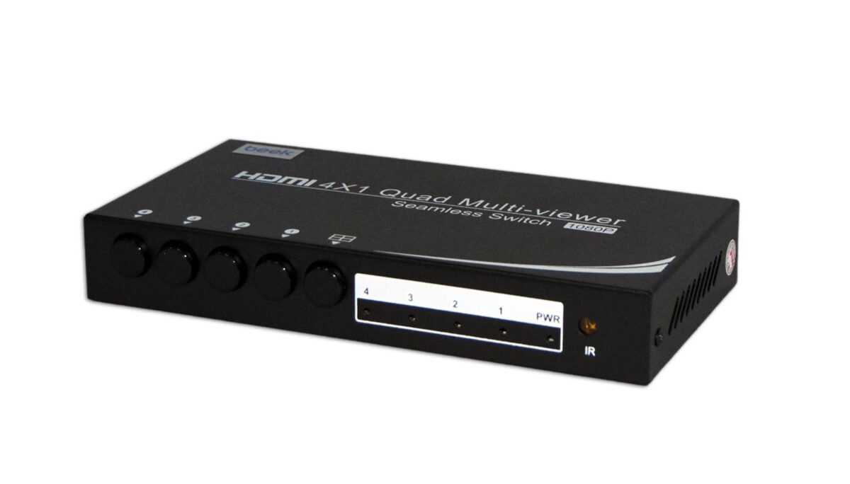 Beek Bs-Vsw-Hd41 4 Port Hdmi Switch 4 Giriş - 1 Çıkış 5 Farklı Görüntü Seçeneği Sunar Uzaktan Kumandalı - Görsel 1