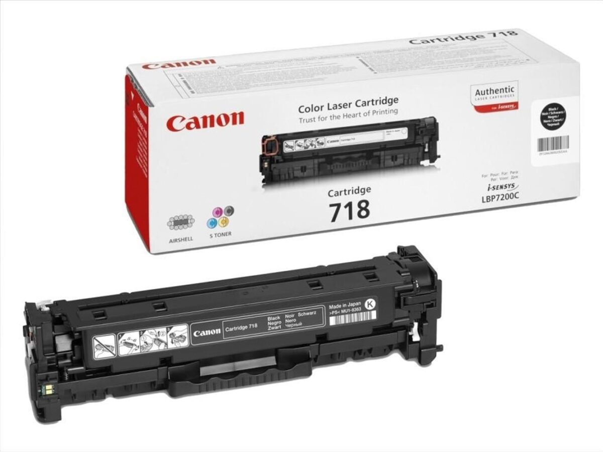 Canon Crg-718Bk Black Siyah 2Li Toner Mf728-729 Mfc8350-8580 Lbp7210 - Görsel 1
