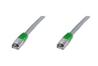 DK-1521-100-CO Digitus Cat. 5E F-UTP Patch Kablo, Cross, 10 metre, AWG 26, Gri Renk
