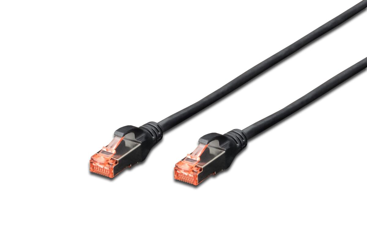 DK-1644-020/BL Digitus Cat.6 Patch Kablo, S-FTP, Halogenfree, AWG 27/7, 2 metre, Siyah Renk - Görsel 1