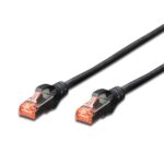 DK-1644-020/BL Digitus Cat.6 Patch Kablo, S-FTP, Halogenfree, AWG 27/7, 2 metre, Siyah Renk