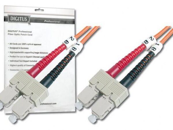 DK-2522-02 Digitus SC-SC Fiber Optik Patch Kablo, 2 metre, Multimode, Duplex, 50/125