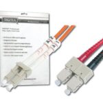 DK-2532-15 Digitus LC-SC Fiber Optik Patch Kablo, 15 metre, Multimode, Duplex, 50/125