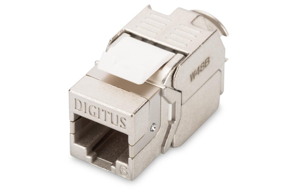 DN-93612-1 Digitus CAT 6 Keystone Jack, Shielded/Zırhlı, 250 MHz acc. ISO/IEC 11801:2002 AM2:2009/09, aletsiz sonlandırma özelliği - Görsel 1