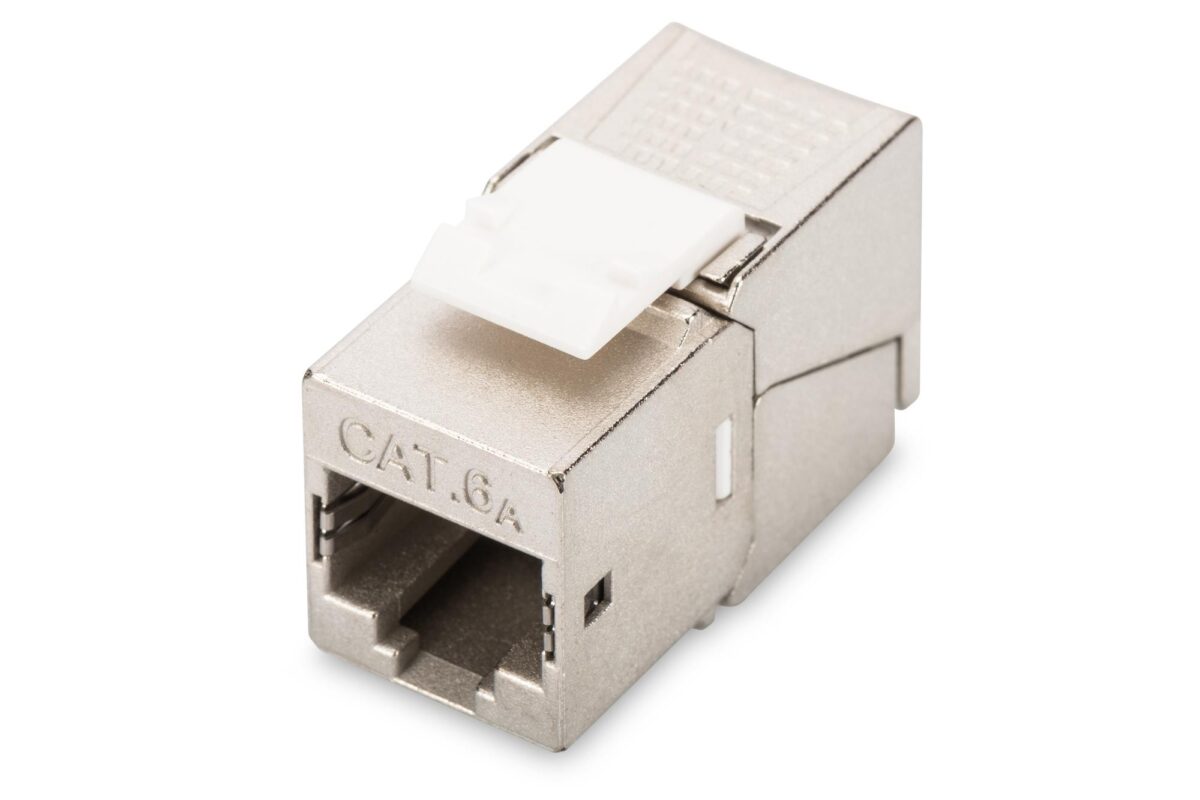 DN-93617 Digitus CAT 6A Keystone Jack, Shielded/Zırhlı, 500 MHz, 50µm Altın Kaplama, Aletsiz Sonlandırılabilir - Görsel 1