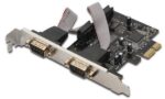 DS-30000-1 Digitus 2 Port Seri PCI Express Kartı, 2 x Seri (DB9 erkek), MCS9901 chipset'li, Low Profile braket'li