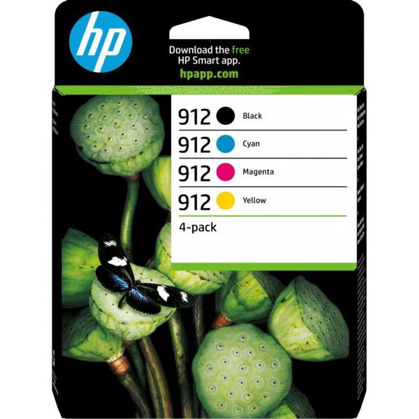 HP 6ZC74AE (912) SIYAH/MACENTA/CYAN/SARI 4LU PAKET MUREKKEP KARTUSU