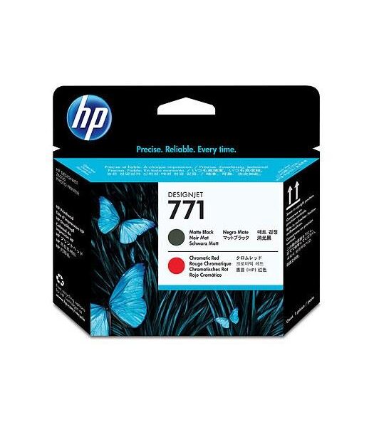 HP HPCE017A - CE017A Mat Black/Choromatic Red DesignJet Baskı Kafası (771)