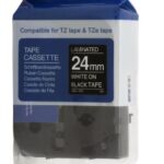 Krt-Muadil AZE-355 24 mm Siyah Üzerine Beyaz Lamina 8 Metre