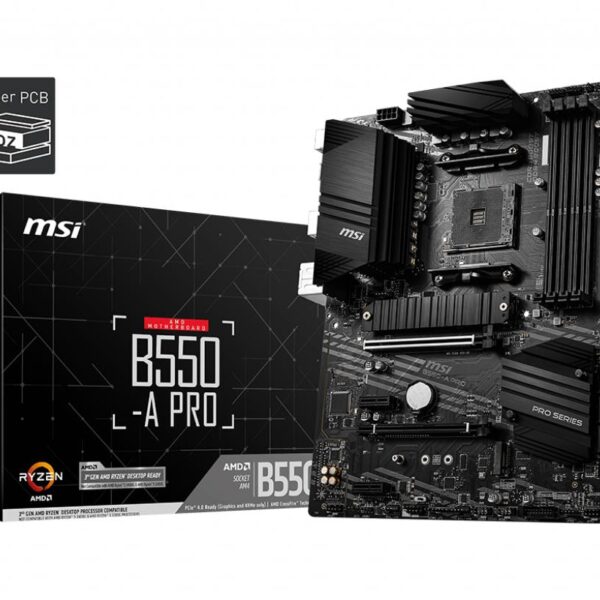 MSI B550-A PRO DDR4 M2 PCIe NVME HDMI DP PCIe 16X v4.0 AM4 ATX