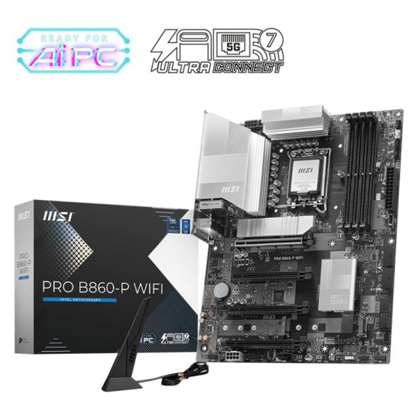 MSI MB PRO B860-P WIFI SOKET 1851 DDR5 8600MHZ(OC) 3xM.2 1x TB4 HDMI DISPLAY 5G LAN WIFI 7 ATX