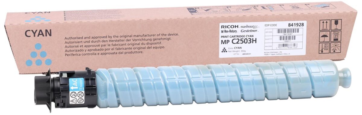 Ricoh Mp C2503Ch Cyan Mavi Orjinal Fotokopi Toneri Mp C2003-2004-2011-2504 9.500 Sayfa - Görsel 1